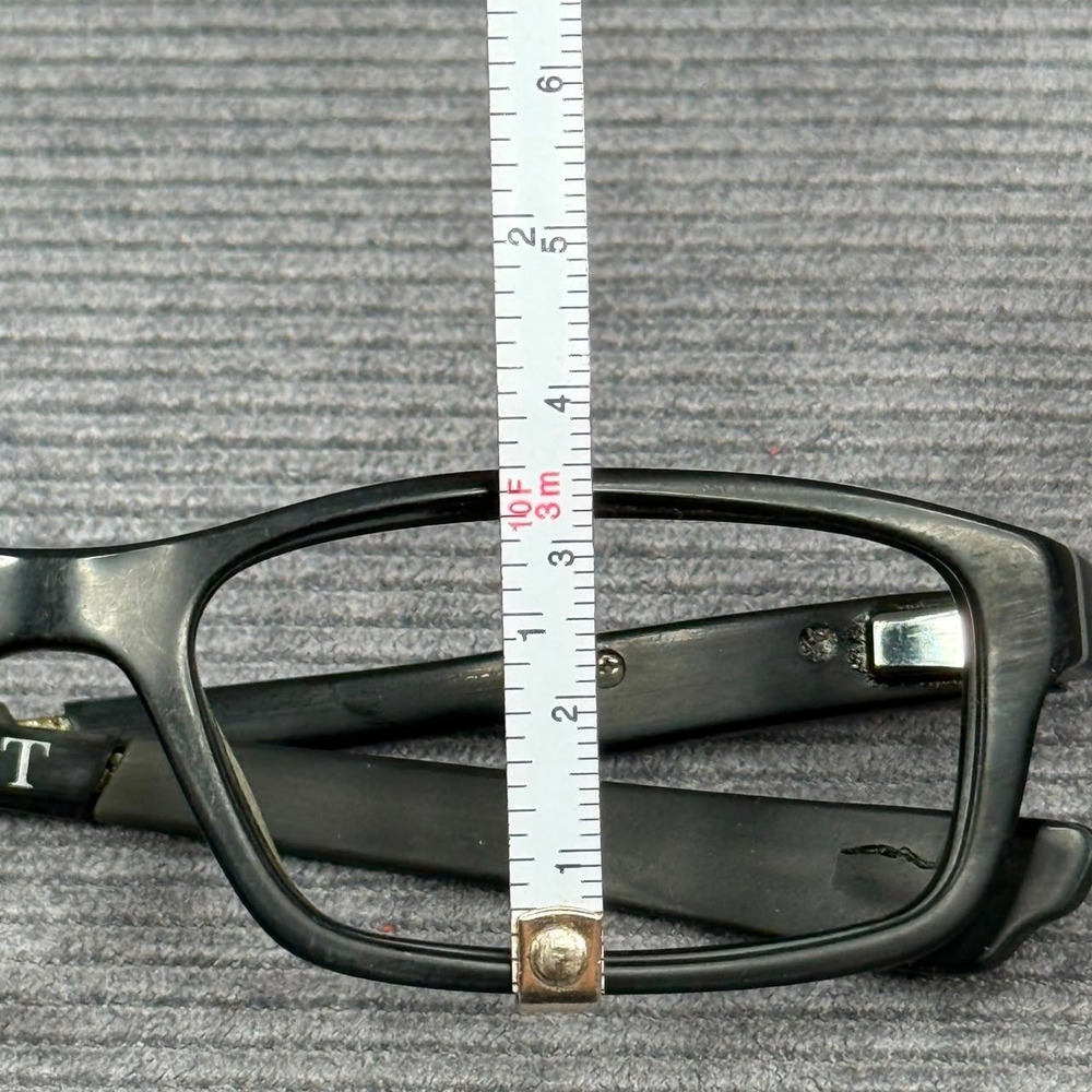 Oakley Bucket Black Rectangular Y2k Eyeglasses Frames Lightning Bolt Pattern - Picture 7 of 12